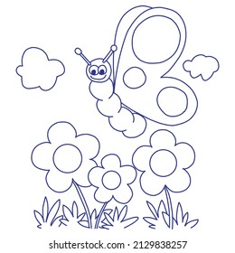 butterfly icon isolated on white background from easter collection.