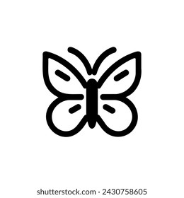 Butterfly icon isolated on white background