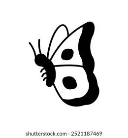 Butterfly icon isolated on a white background. Vector illustration.