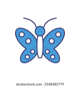 Butterfly icon isolated on a white background. Vector illustration.