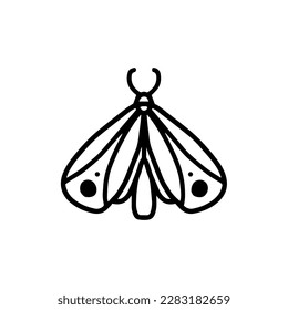 Butterfly icon. Isolated vector image. Winged insect, picture for coloring.