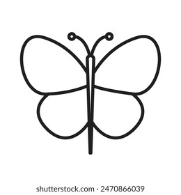 Butterfly icon line art vector