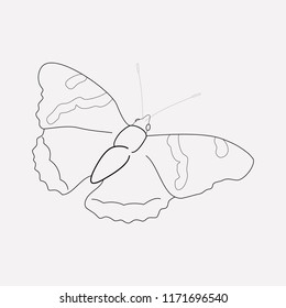 Butterfly icon line element. Vector illustration of butterfly icon line isolated on clean background for your web mobile app logo design.