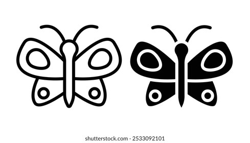 Butterfly icon line style. EPS10