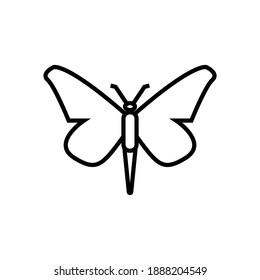 vector de estilo de línea de icono de mariposa