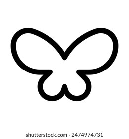 butterfly icon in line style. Vector illustration