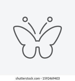 Butterfly icon line symbol. Isolated vector illustration of icon sign concept for your web site mobile app logo UI design.