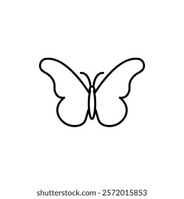 Butterfly icon in liner stroke style