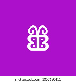 Butterfly icon logo.