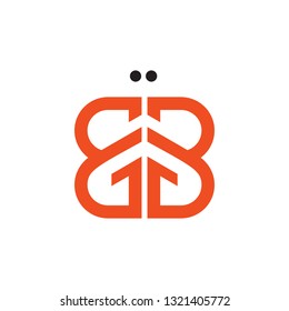 Butterfly icon logo design