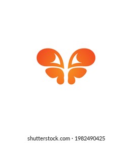 Butterfly icon logo design concept template illustration vector