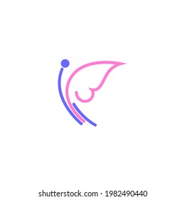 Icono de mariposa diseño de la ilustración de la plantilla de diseño vector