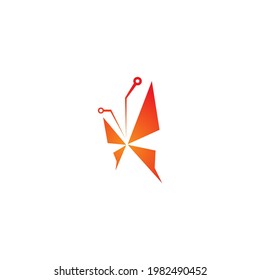 Butterfly icon logo design concept template illustration vector