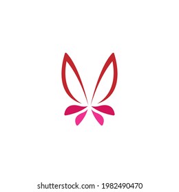 Butterfly icon logo design concept template illustration vector