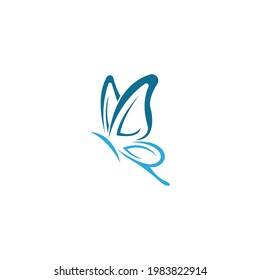 Butterfly icon logo design concept template illustration vector