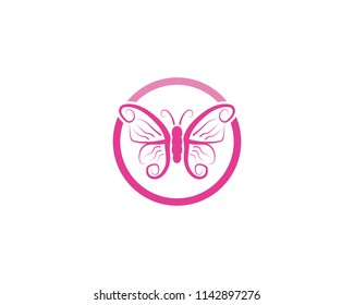 Butterfly icon logo design vector illustration