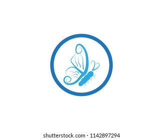 Butterfly icon logo design vector illustration