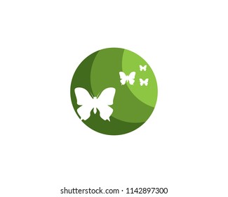 Butterfly icon logo design vector illustration
