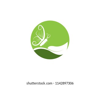 Butterfly icon logo design vector illustration