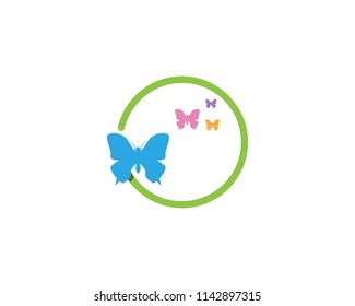 Butterfly icon logo design vector illustration