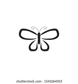 Butterfly icon logo design vector illustration template