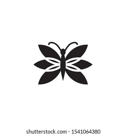 Butterfly icon logo design vector illustration template