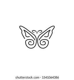 Butterfly icon logo design vector illustration template