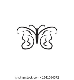 Butterfly icon logo design vector illustration template