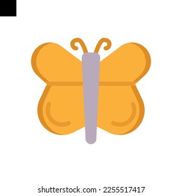 butterfly icon logo flat style vector
