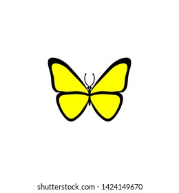 Butterfly icon or logo isolated, Beautiful Butterfly illustration