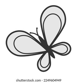 Butterfly icon. Butterfly logo isolated on white background.