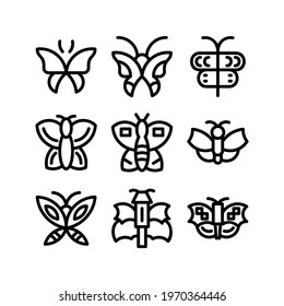 butterfly icon or logo isolated sign symbol vector illustration - Collection of high quality black style vector icons

