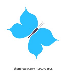 Butterfly icon or logo isolated, vector illustration