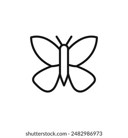 Butterfly icon logo sign vector outline