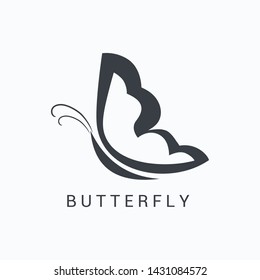 butterfly icon logo. butterfly vector design template