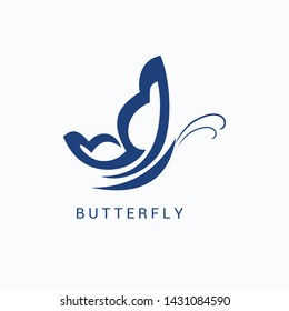 butterfly icon logo. butterfly vector design template