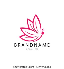 butterfly icon logo vector design template