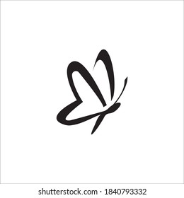 Butterfly icon logo, vector design illustration 