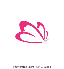 Butterfly icon logo, vector design illustration 