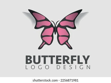 plantilla de diseño vectorial del logotipo del icono de mariposa