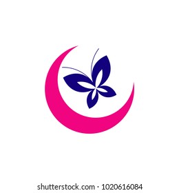 butterfly icon logo vector illustration