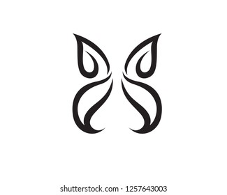 Butterfly icon Logo Vector illustration
