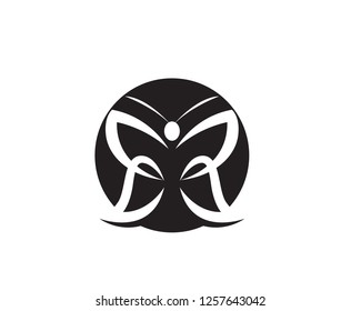 Butterfly icon Logo Vector illustration
