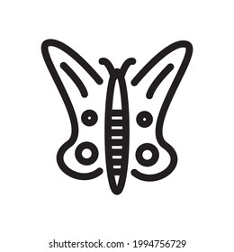 butterfly icon or logo vector illustration of isolated sign symbol, vector illustration with high quality black outline.