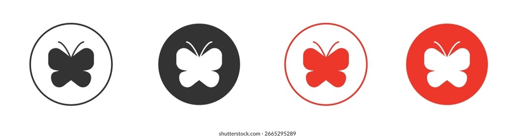 Butterfly icon for logo, vector sign symbol for design