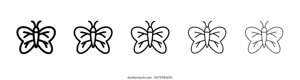 Butterfly icon for mobile concept and web design.