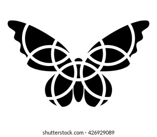 Butterfly icon. Mosaic butterfly clipart. Monochromatic. Isolated. Fragmented. Butterfly logo. 