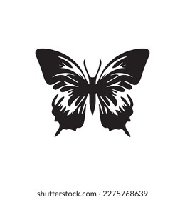 Butterfly Icon, Moth Symbol Set, Flying Insect Silhouette, Butterflies Wings Pictogram, Butterfly Vector Illustration On White Background