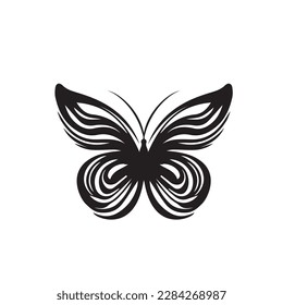 Butterfly Icon, Moth Symbol Set, Flying Insect Silhouette, Butterflies Wings Pictogram, Butterfly Vector Illustration On White Background