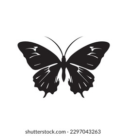 Butterfly Icon, Moth Symbol Set, Flying Insect Silhouette, Butterflies Wings Pictogram, Butterfly Vector Illustration On White Background